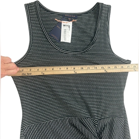 Skies are Blue Womens SZ M Front Twist Stripe Jersey Sleeveless Dress NEW - Picture 6 of 11